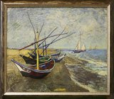 Оформление постеров в багет. "Лодки в Сен-Мари", Ван Гог.